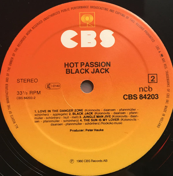 Black Jack (3) : Hot Passion (LP, Album)