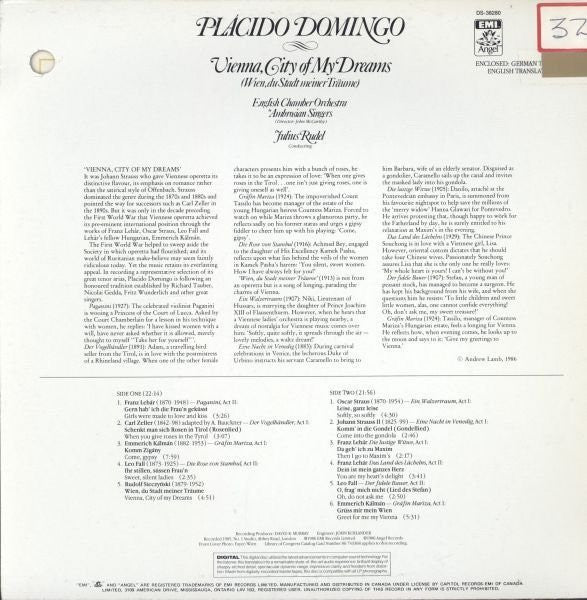 Placido Domingo : Vienna, City Of My Dreams (LP)