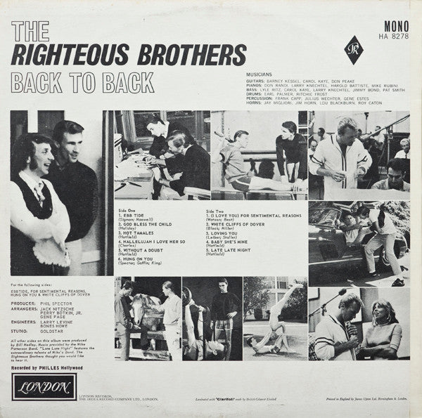 The Righteous Brothers : Back To Back (LP, Mono, RE)