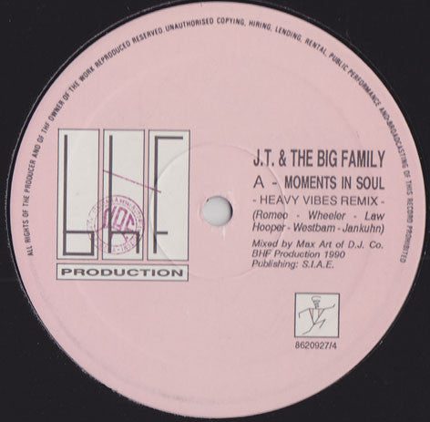 J.T. And The Big Family : Moments In Soul (12")