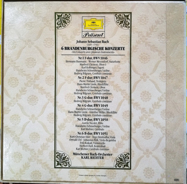 Johann Sebastian Bach — Münchener Bach-Orchester · Karl Richter : 6 Brandenburgische Konzerte (Box, RE + 2xLP)