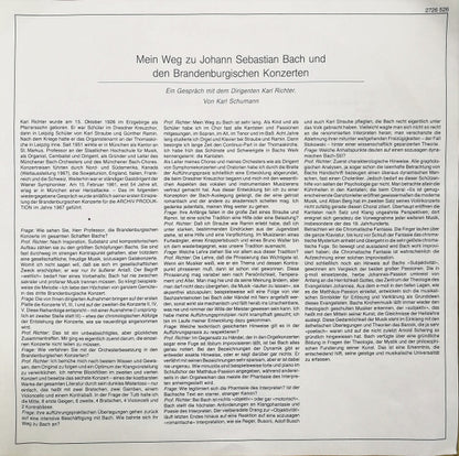 Johann Sebastian Bach — Münchener Bach-Orchester · Karl Richter : 6 Brandenburgische Konzerte (Box, RE + 2xLP)