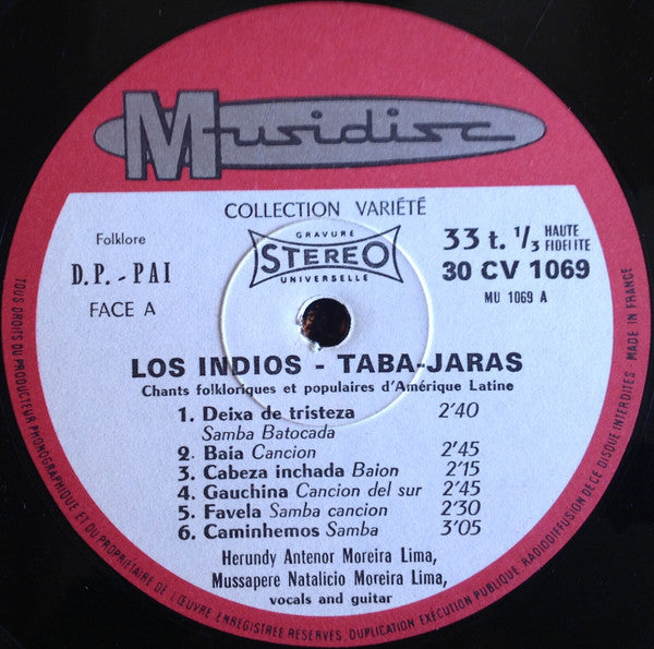 Los Indios Tabajaras : Chants Folkloriques Et Populaires D'Amérique Latine (LP)