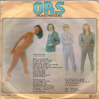 O.R.S. (Orlando Riva Sound) : Fire On The Water / The Blaze (7", Single)