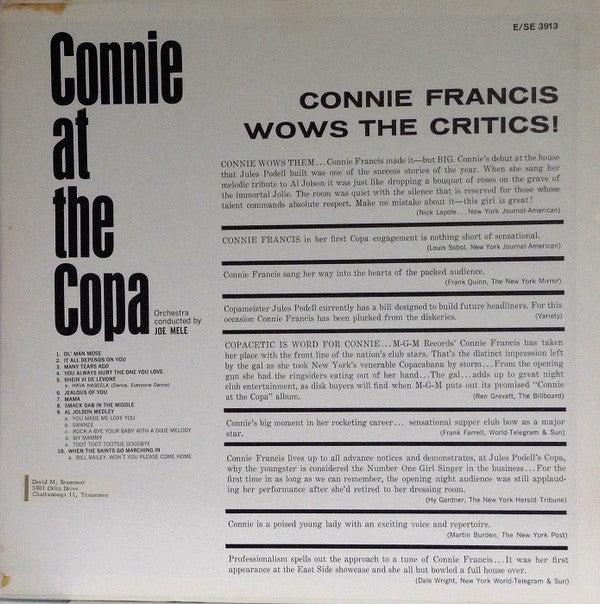 Connie Francis : At The Copa (LP)