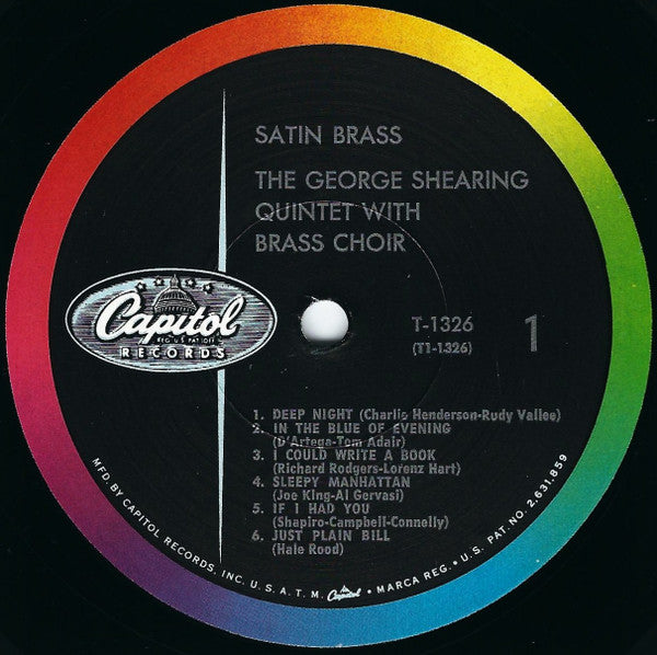 The George Shearing Quintet : Satin Brass (LP, Album, Mono, Scr)