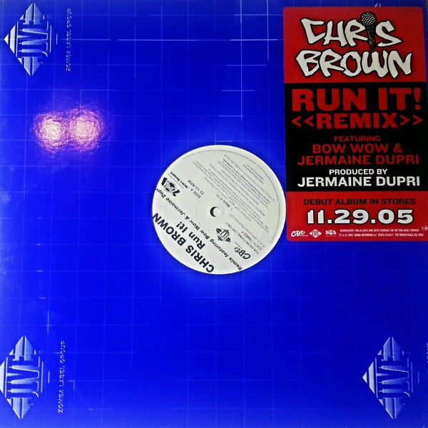 Chris Brown (4) Feat. Bow Wow & Jermaine Dupri : Run It! (Remix) (12", Promo)