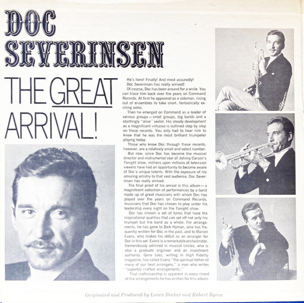 Doc Severinsen : The Great Arrival! (LP, Album, Gat)