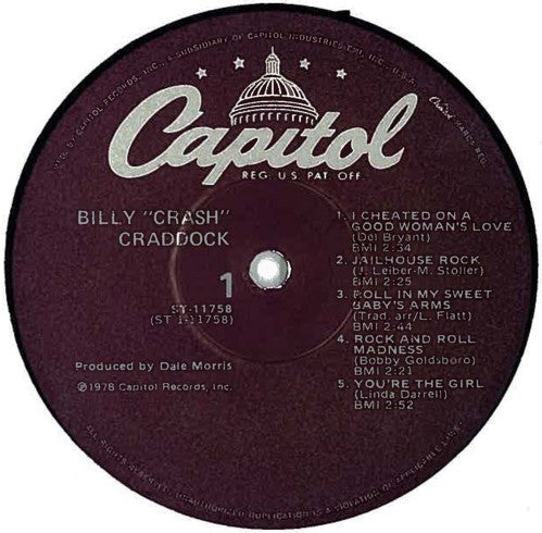 Billy 'Crash' Craddock : Billy "Crash" Craddock (LP, Album, RE)