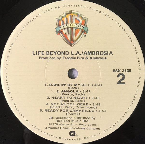 Ambrosia (2) : Life Beyond L.A. (LP, Album, Jac)