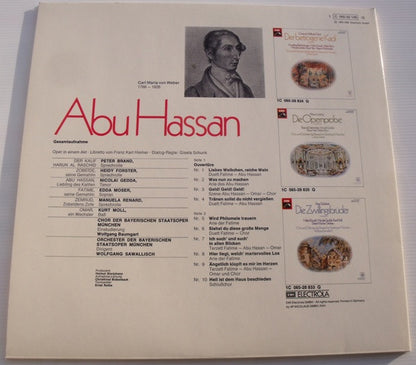 Wolfgang Sawallisch, Carl Maria von Weber, Chor Der Bayerischen Staatsoper, Bayerisches Staatsorchester, Edda Moser, Nicolai Gedda, Kurt Moll : Abu Hassan (LP, Album, Quad)