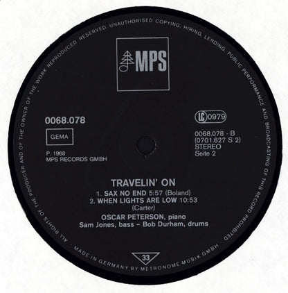 Oscar Peterson : Travelin' On (LP, Album, RE)