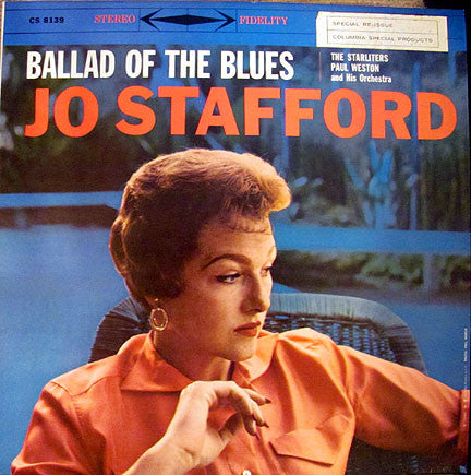 Jo Stafford With Paul Weston And His Orchestra And The Starlighters : Ballad Of The Blues (LP, RE)