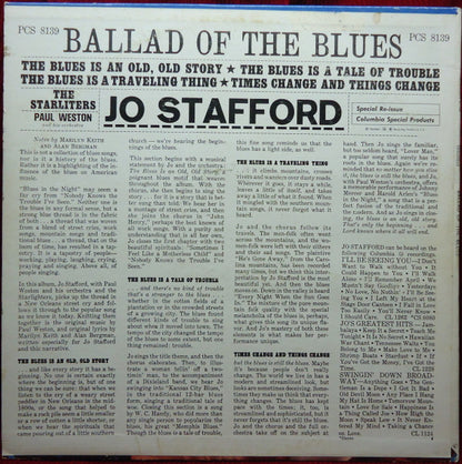 Jo Stafford With Paul Weston And His Orchestra And The Starlighters : Ballad Of The Blues (LP, RE)