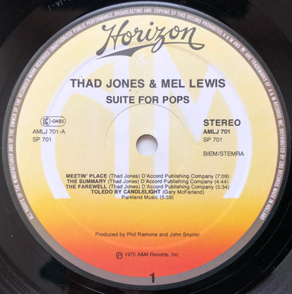 Thad Jones & Mel Lewis : Suite For Pops (LP, Album, Gat)