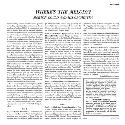 Morton Gould And His Orchestra : Where's The Melody? (LP, Album)