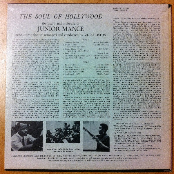 Junior Mance : The Soul Of Hollywood (LP, Album, RE)