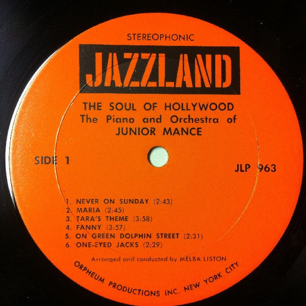 Junior Mance : The Soul Of Hollywood (LP, Album, RE)