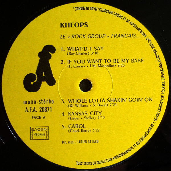 Kheops (5) : Le "Rock Group" Français... (LP, Album)