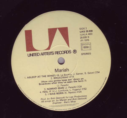 Mariah (5) : Mariah (LP, Album)