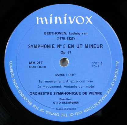 Ludwig van Beethoven, Wiener Symphoniker, Otto Klemperer : Symphonie N° 5 (10")