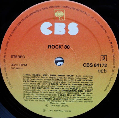 Various : Rock 80 (LP, Comp)