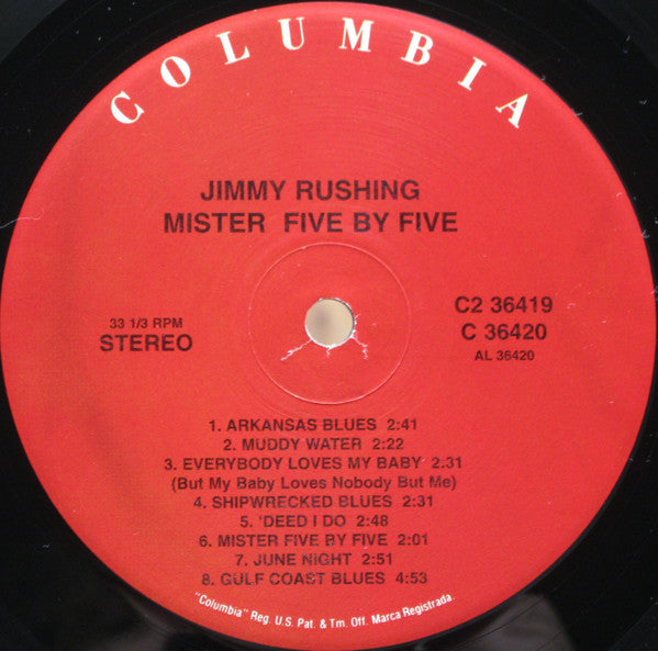 Jimmy Rushing : Mr. Five By Five (2xLP, Album, Comp, RE, Gat)