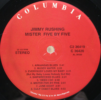 Jimmy Rushing : Mr. Five By Five (2xLP, Album, Comp, RE, Gat)