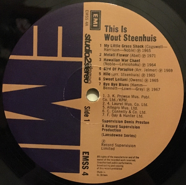 Wout Steenhuis : This Is Wout Steenhuis (LP, Comp)