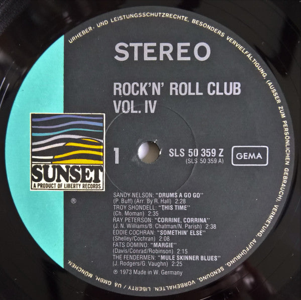 Various : Rock'N'Roll Club Vol. 4 (LP, Comp)