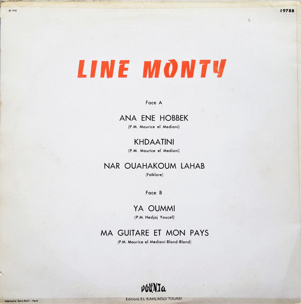 Line Monty : Line Monty (LP, Album)