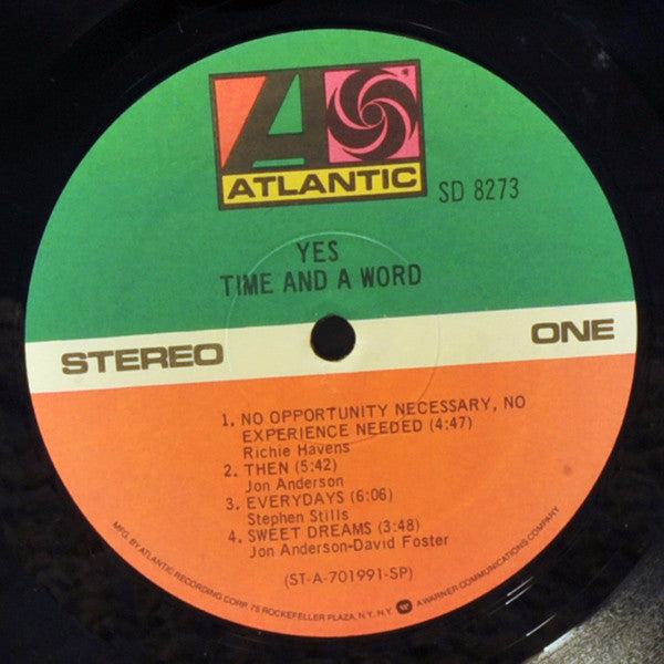 Yes : Time And A Word (LP, Album, RE, SP )