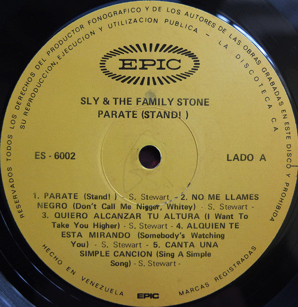 Sly & The Family Stone : Stand! (LP, Album, Gat)