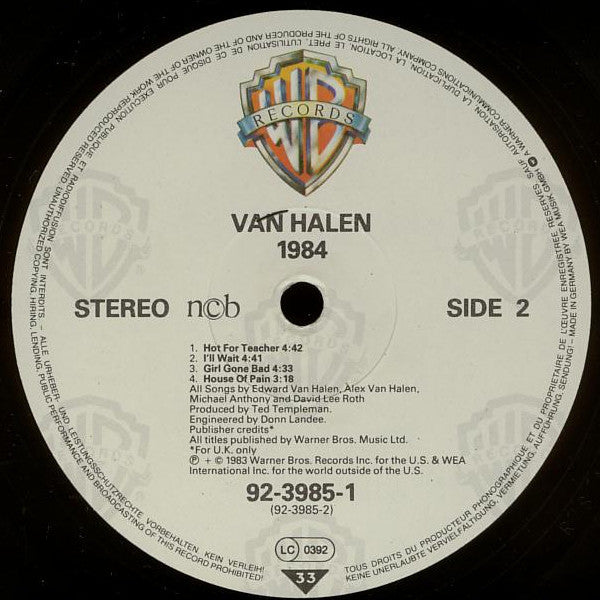 Van Halen : 1984 (LP, Album)