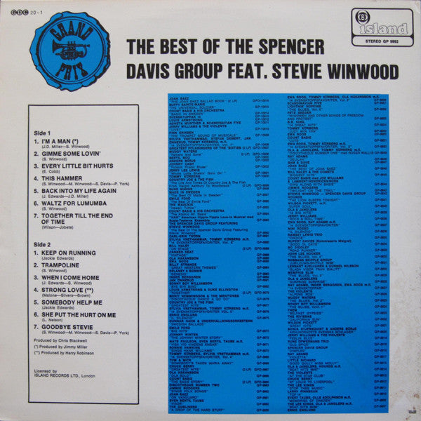 The Spencer Davis Group Featuring Steve Winwood : The Best Of  The Spencer Davis Group (LP, Comp, RE)