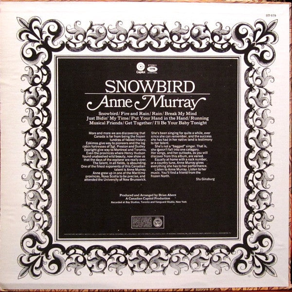 Anne Murray : Snowbird (LP, Comp, RE, Win)