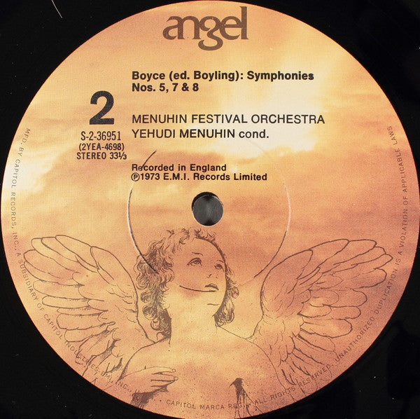 William Boyce / Menuhin Festival Orchestra, Yehudi Menuhin : The Eight Symphonies (LP, Album)