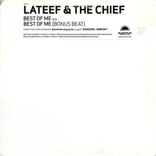 Lateef & The Chief : Best Of Me (12")