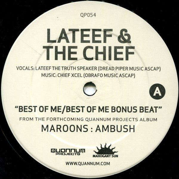 Lateef & The Chief : Best Of Me (12")