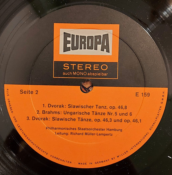 Philharmonisches Staatsorchester Hamburg, Richard Müller-Lampertz, Johannes Brahms, Franz Liszt, Antonín Dvořák : Ungarische Tänze Nr.1, Nr.5 Und Nr.6 / Ungarische Rhapsodie Nr.2 / Slawische Tänze Op.46·Nr.1, Nr.3 Und Nr.8 · Op.72·Nr.2 (LP, Album)