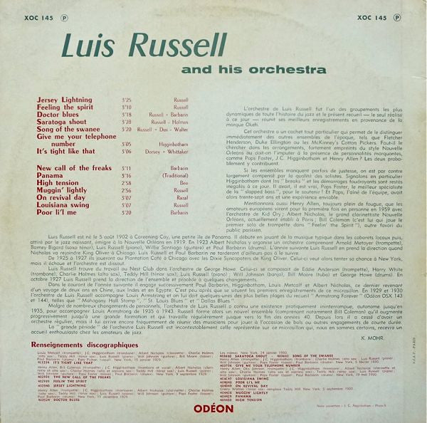 Luis Russell And His Orchestra : Luis Russell 1929-1930 (LP, Comp)