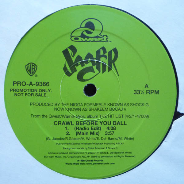 Saafir : Crawl Before You Ball (12", Promo)