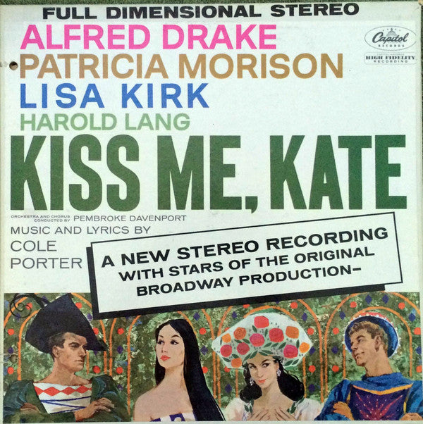 Alfred Drake, Patricia Morison, Lisa Kirk, Harold Lang : Kiss Me, Kate (LP, Album, Gat)