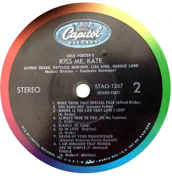 Alfred Drake, Patricia Morison, Lisa Kirk, Harold Lang : Kiss Me, Kate (LP, Album, Gat)