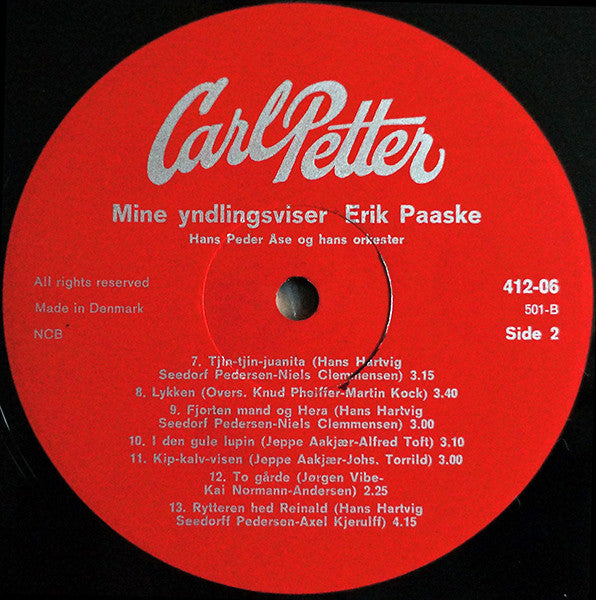 Erik Paaske : Mine Yndlingsviser I (LP)