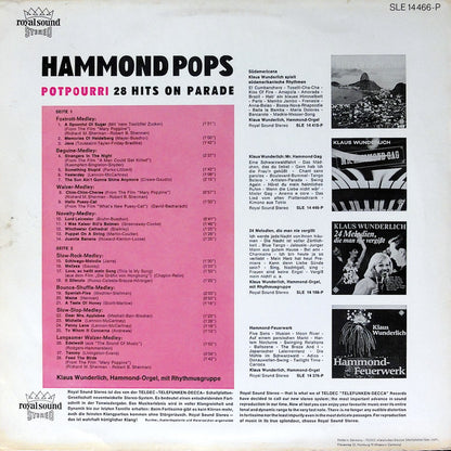 Klaus Wunderlich : Hammond Pops (28 Hits On Parade) (LP, Album)