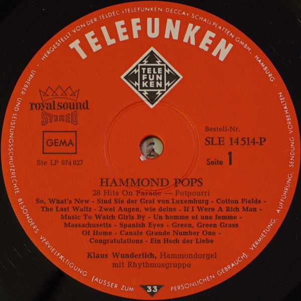 Klaus Wunderlich : Hammond Pops 2 (LP)