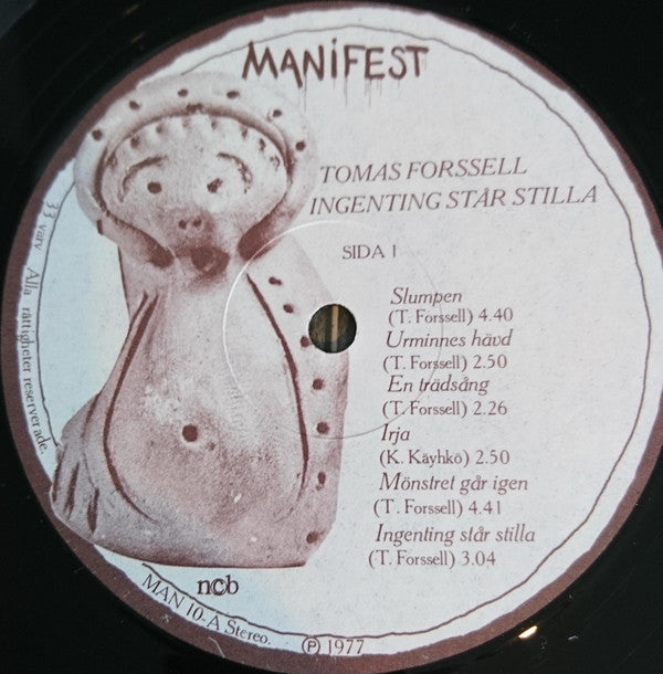 Tomas Forssell : Ingenting Står Stilla (LP, Album)