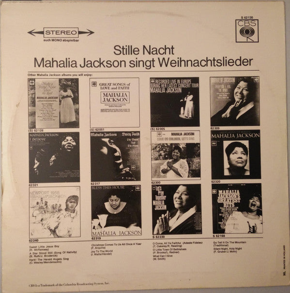 Mahalia Jackson : Stille Nacht (Mahalia Jackson Singt Weihnachtslieder) (LP, Album, RE)