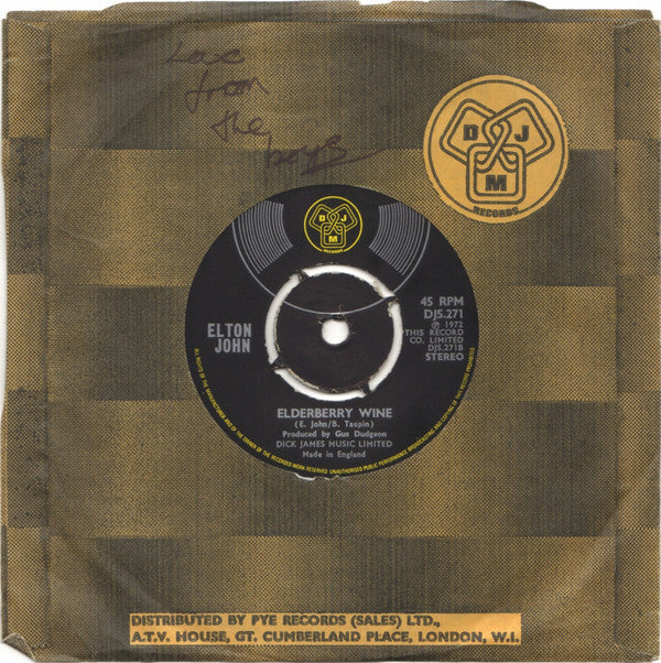 Elton John : Crocodile Rock (7", Single, Kno)